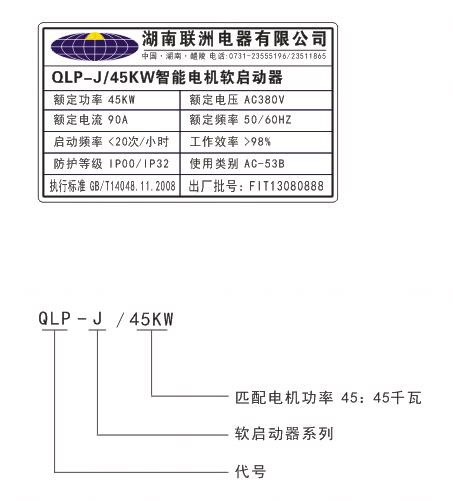 QLP-J-90KW、QLP-J-110KW電機啟動設備型號說明 QLP-J-90KW、QLP-J-110KW電機啟動設備型號說明